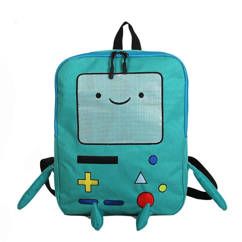 Creative Cartoon Adventure Time Cute BMO Backpack Funny Games Console Large Capacity Rucksack Travel Daypack