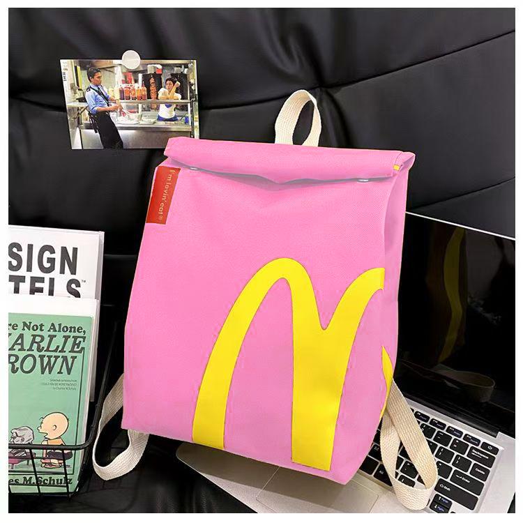 McDonald's Funny Backpack - Large Capacity Shoulder Bag for Men and Women