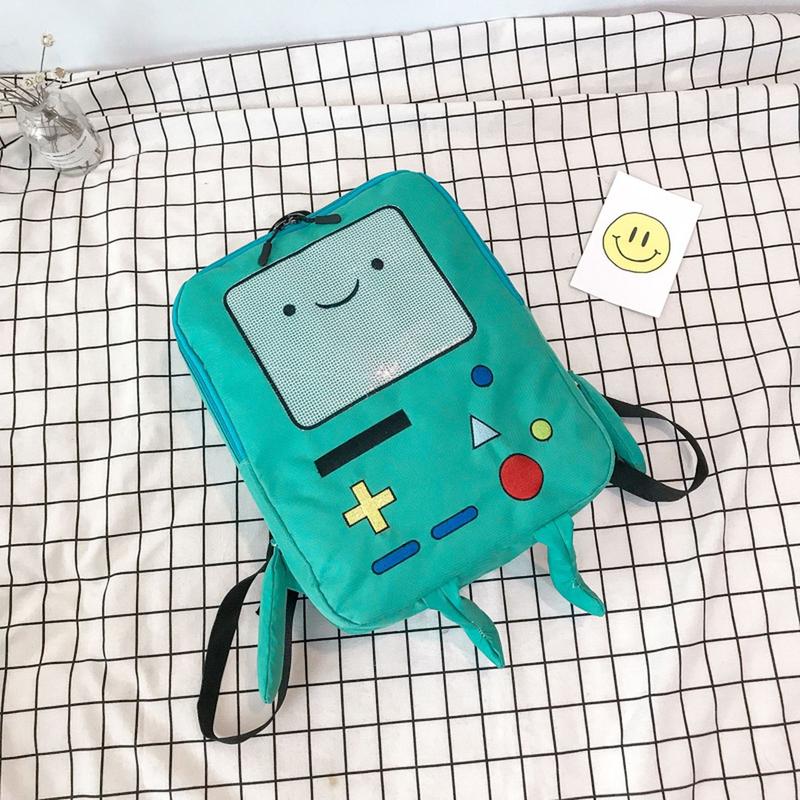 Creative Cartoon Adventure Time Cute BMO Backpack Funny Games Console Large Capacity Rucksack Travel Daypack