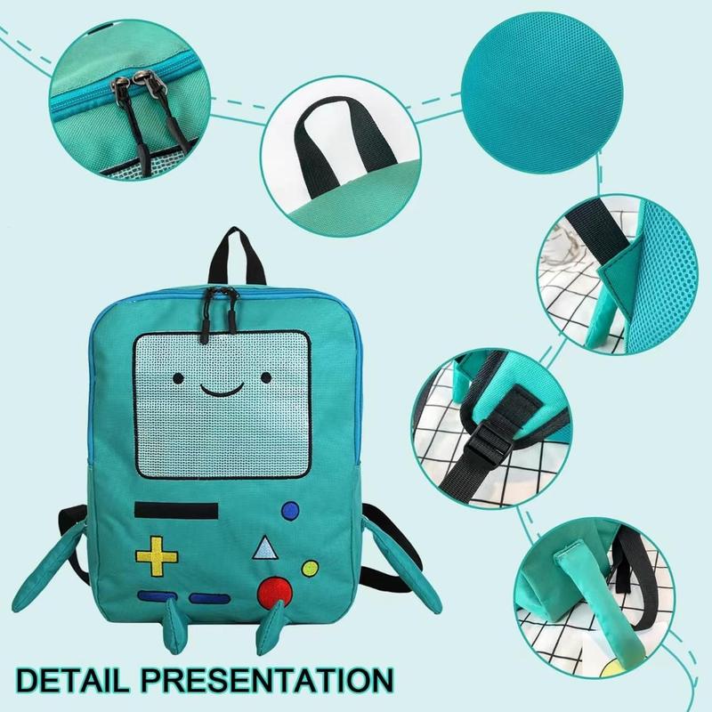 Creative Cartoon Adventure Time Cute BMO Backpack Funny Games Console Large Capacity Rucksack Travel Daypack