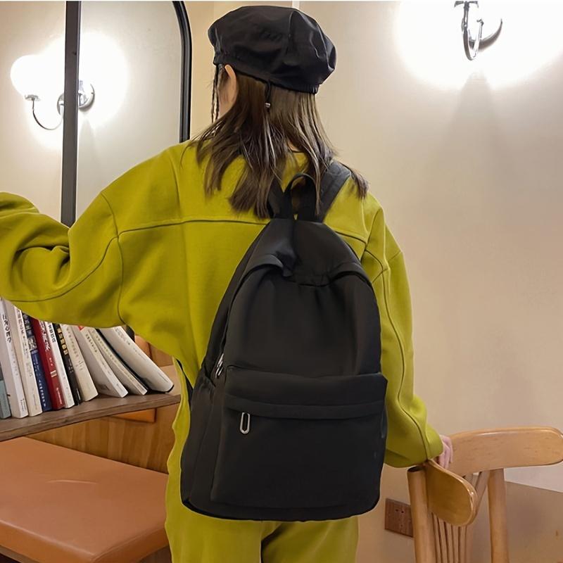 Chic & Compact: Versatile Nylon Backpack with Spacious Interior – Foldable, Adjustable Strap, Ideal for School & Travel