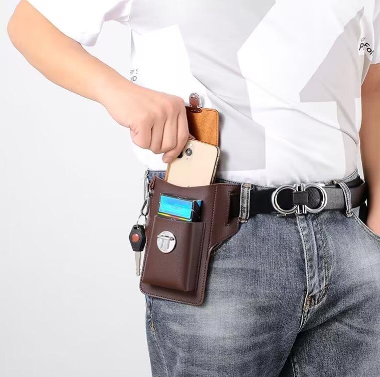 The new mobile phone bag upgrades the belt and key waist pack for men sports backpack running pack