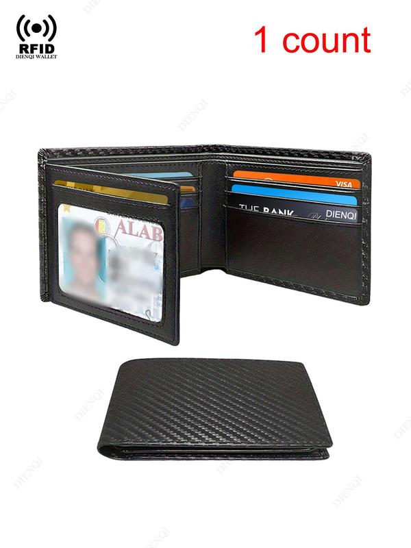 Men's Business Minimalist Embossed Bifold Wallet with Card Slots, 2024 New Style Rfid Blocking Card Holder, Slim Wallet for Men for Daily Use Dainty Gift for Your Love