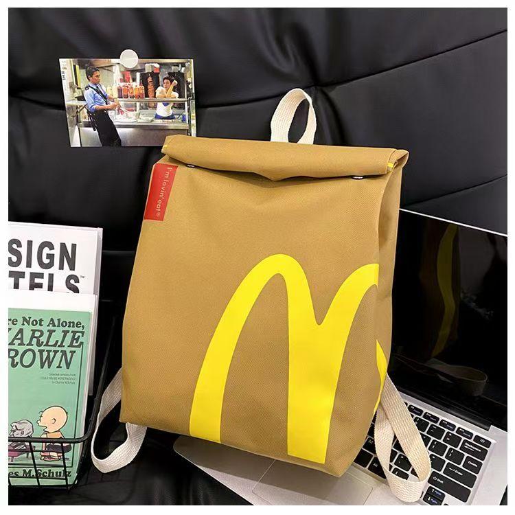 McDonald's Funny Backpack - Large Capacity Shoulder Bag for Men and Women