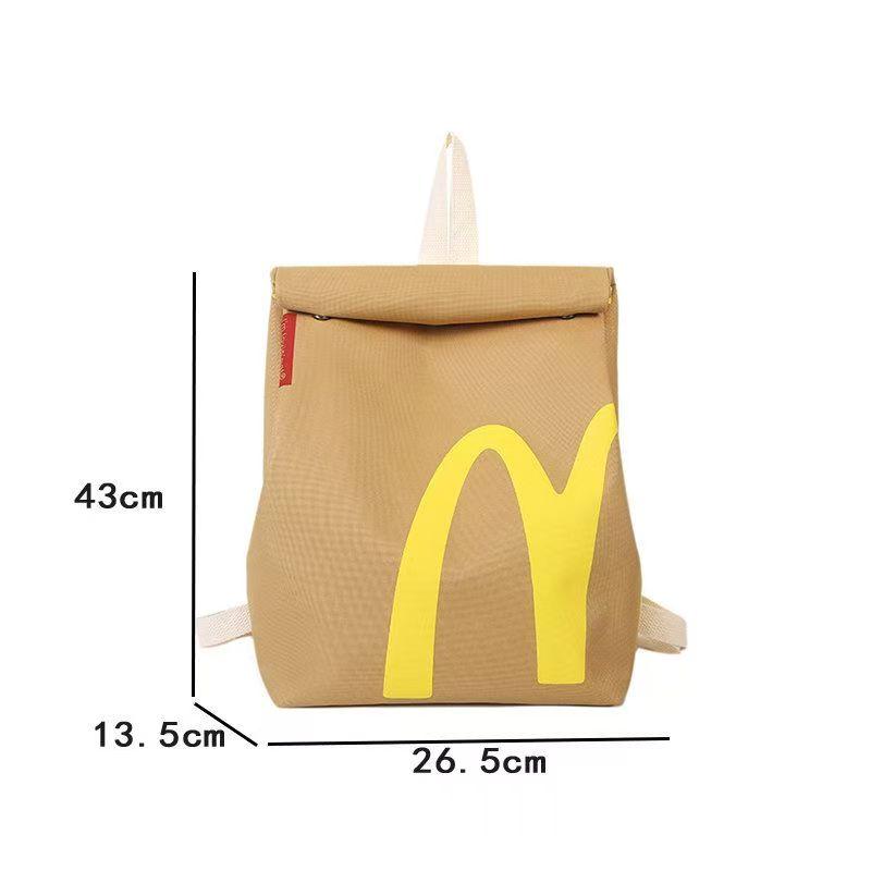 McDonald's Funny Backpack - Large Capacity Shoulder Bag for Men and Women