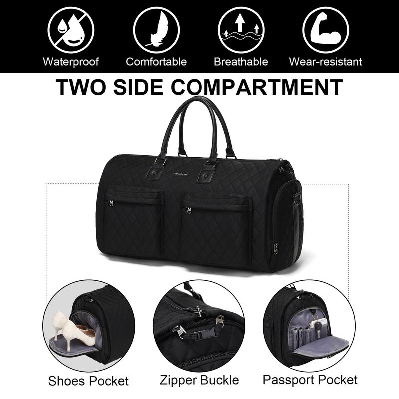 Garmentbag  3 in 1 Rolling Garment Bag for Travel,Womens Convertible Garment Bags with Wheels, Luggage Suit Travel Bags,3 in 1 Carry On Wheeled Duffel Bag,Black Large capacity, high quality, waterproof and portable, durable and beautiful Multifunctional