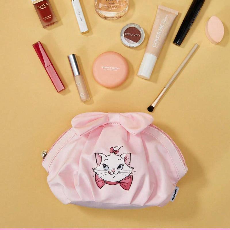 Disney Classic Marie Series Cosmetic Bag Makeup Bag Dumpling Design Cosmetic Storage Bag Portable For Women&Girls