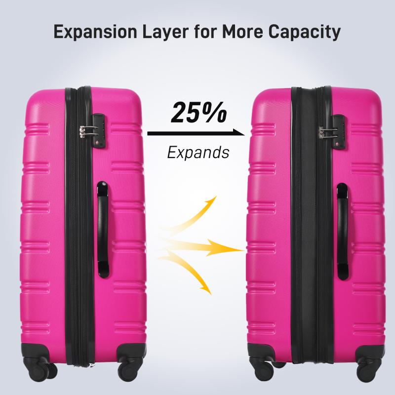 Hardshell Luggage Sets 4 pcs + Bag Spinner Suitcase with TSA Lock Lightweight-16 + 20 + 24 + 28 