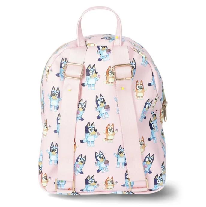 Pink Allover Print PU Mini Backpack for Women