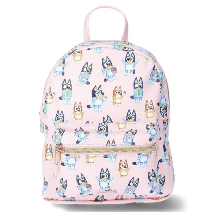 Pink Allover Print PU Mini Backpack for Women