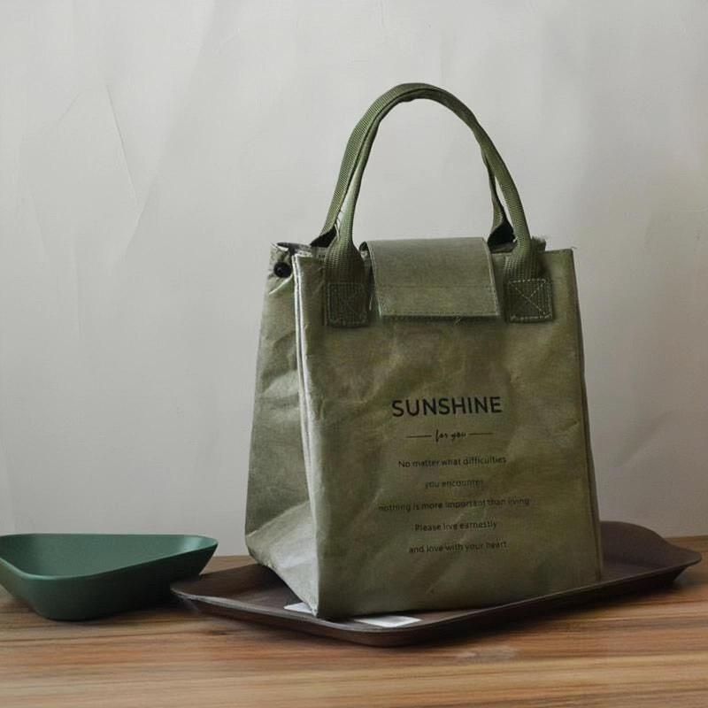 Insulated Lunch Bag, Portable Lunch Bag, Home Tote Lunch Bag, Kraft Refrigerated Bento Bag, Portable Lunch Bag For Workers