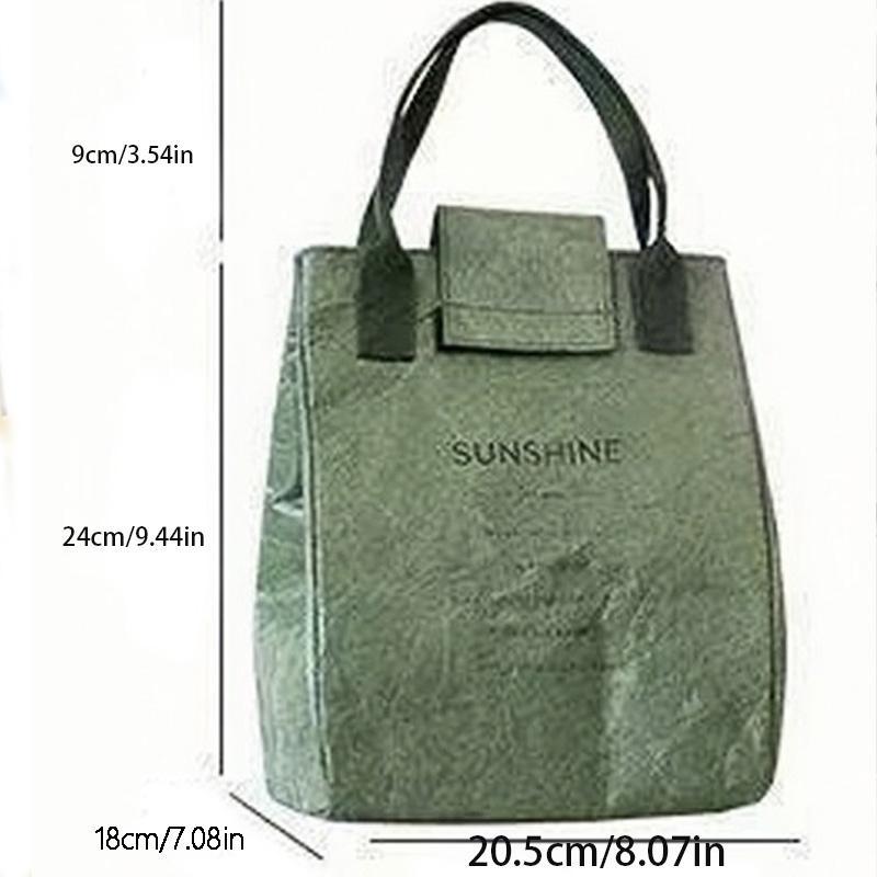 Insulated Lunch Bag, Portable Lunch Bag, Home Tote Lunch Bag, Kraft Refrigerated Bento Bag, Portable Lunch Bag For Workers