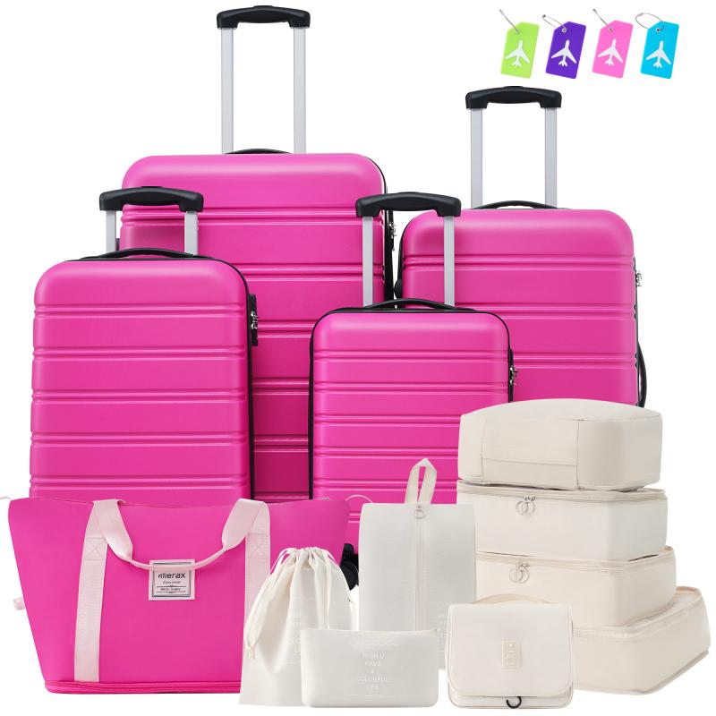 Hardshell Luggage Sets 4 pcs + Bag Spinner Suitcase with TSA Lock Lightweight-16 + 20 + 24 + 28 