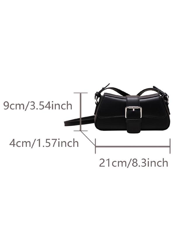 Women's Solid Color Shoulder Bag, Fashionable Pu Leather Crossbody Bag for Daily Used, Casual Trendy Versatile High-quality Daily Commuting Bag