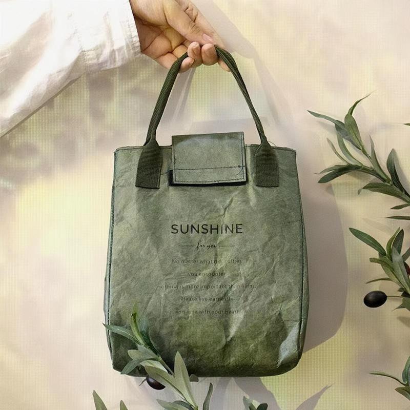 Insulated Lunch Bag, Portable Lunch Bag, Home Tote Lunch Bag, Kraft Refrigerated Bento Bag, Portable Lunch Bag For Workers