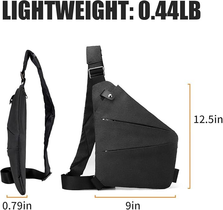 Anti Theft Travel Bag, Slim Sling Crossbody Bags for Women & Men with Adjustable Strap, Chest Shoulde Bag for Casua multifunctional  bag