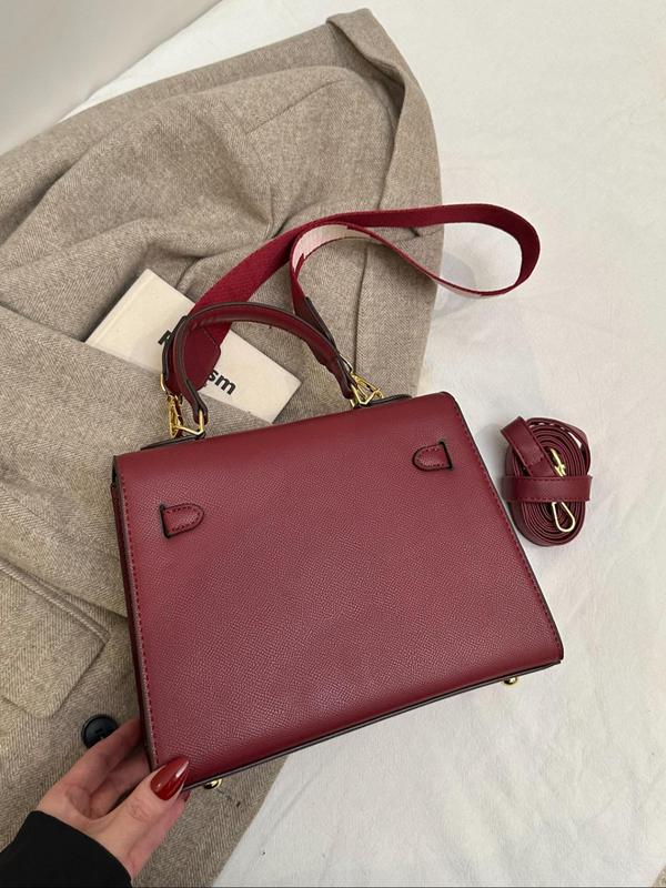 Women's Fashion Chain Strap Shoulder Bag, Casual Solid Color Flap Square Bag, Trendy All-match Commuter Bag for Daily Used