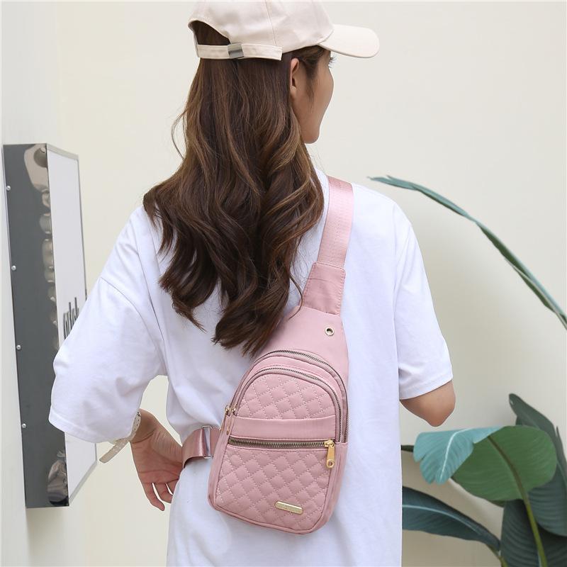 2024 solid color chest bag waist bag, casual large capacity zipper chest strap waist bag as a gift, versatile shoulder bag suitable for daily use