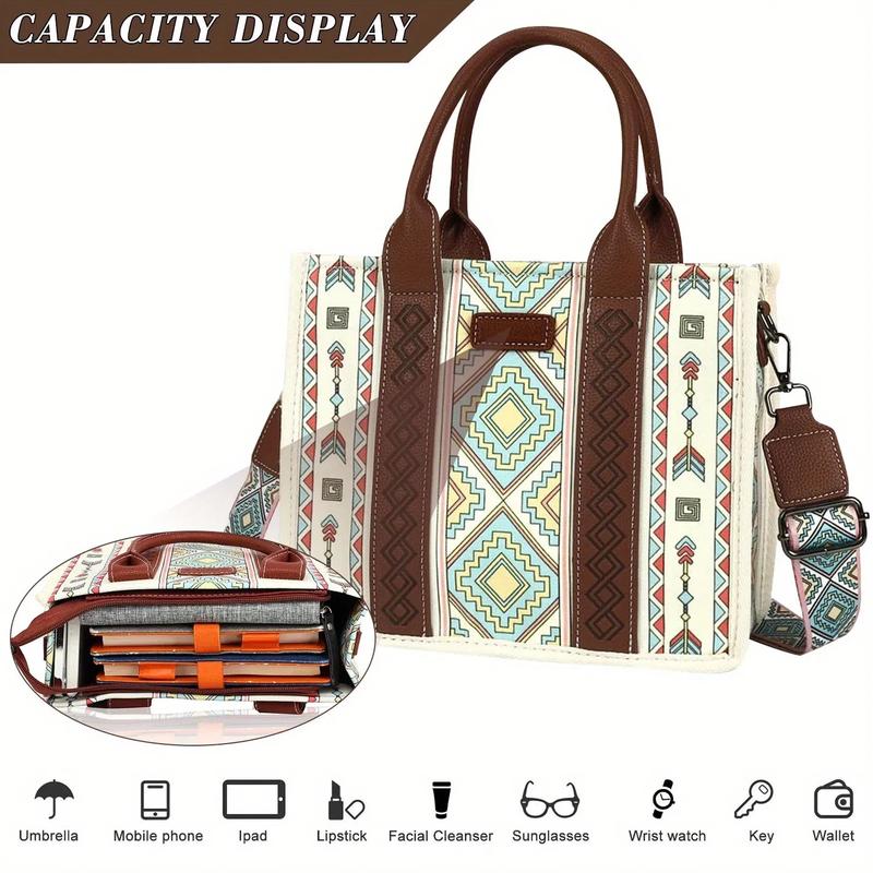 Women's Boho 3-piece Tote Set - lightweight, versatile bag with adjustable straps for everyday use and Christmas gifts tote bag woman gift