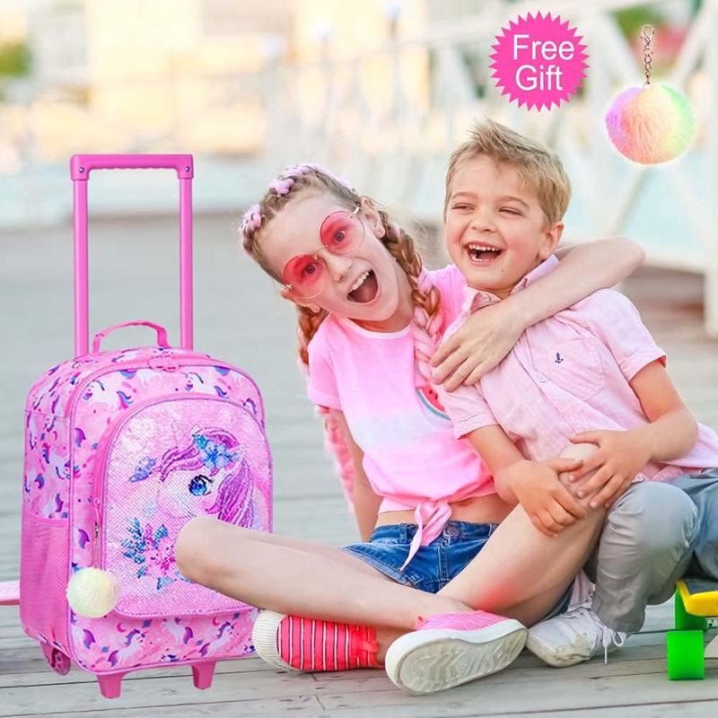 Luggage for Girls, Unicorn Suitcase Rolling with Wheels,Travel Carry on for   elementary