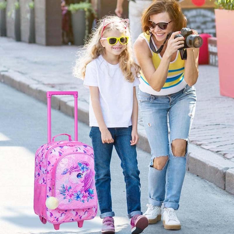 Luggage for Girls, Unicorn Suitcase Rolling with Wheels,Travel Carry on for   elementary