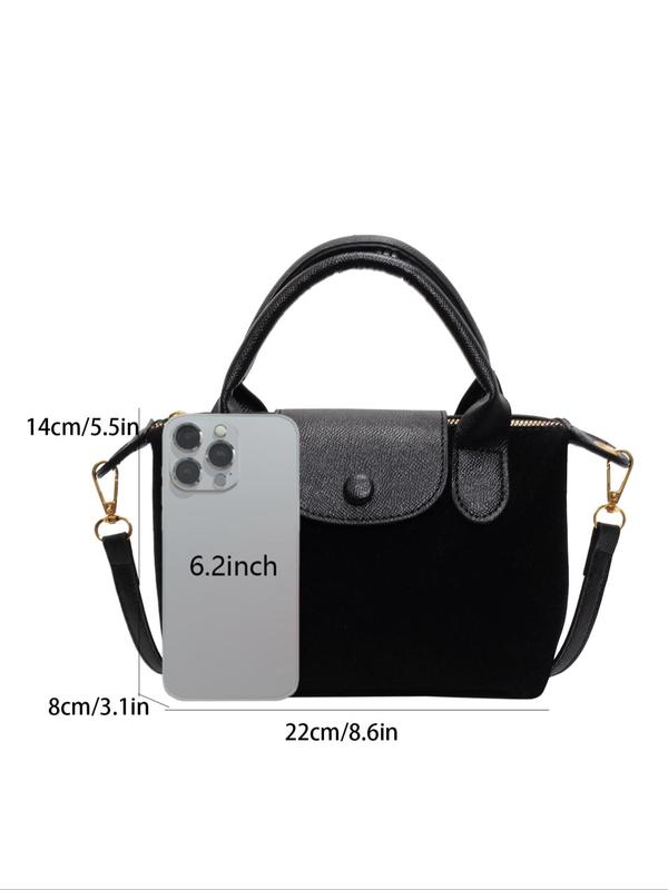 Women's Elegant Textured Design Crossbody Bag, Fashionable Solid Color Shoulder Bag for Daily Used, Casual Trendy Versatile High-quality Daily Commuting Bag