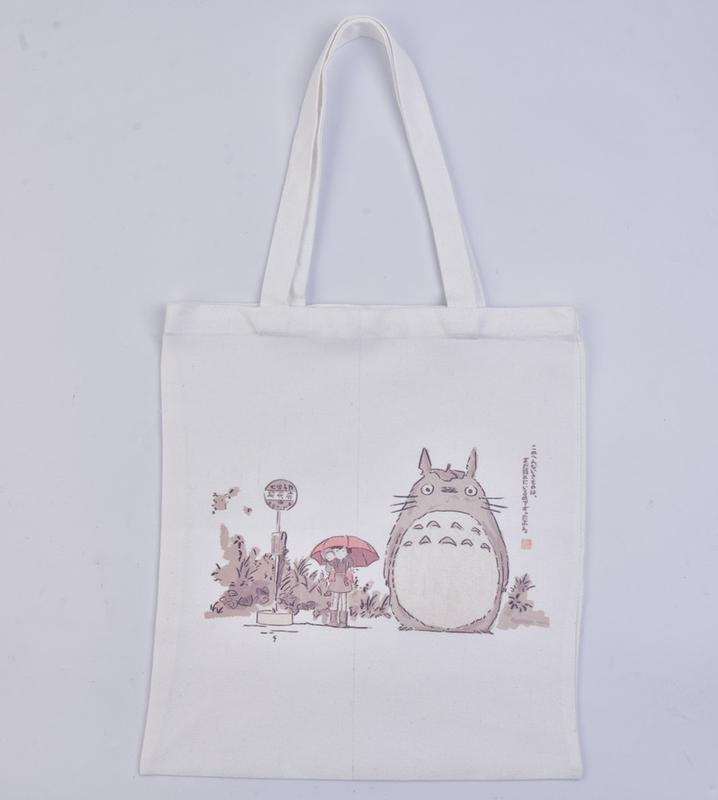 Totoro Canvas Tote Bag, Cute Shopping Bag, Reusable Shoulder Bag,Handmade Fall Bags,Hayao Miyazaki Animation Enthusiast, Christmas Gift tote bag