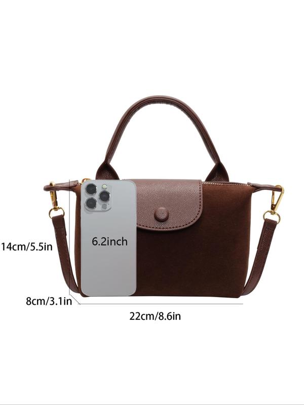 Women's Elegant Textured Design Crossbody Bag, Fashionable Solid Color Shoulder Bag for Daily Used, Casual Trendy Versatile High-quality Daily Commuting Bag