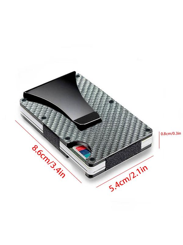 Men's Carbon Fibre Anti-theft Business Card Holder, Aluminum Alloy Card Holder, Rfid Blocking Card Holder