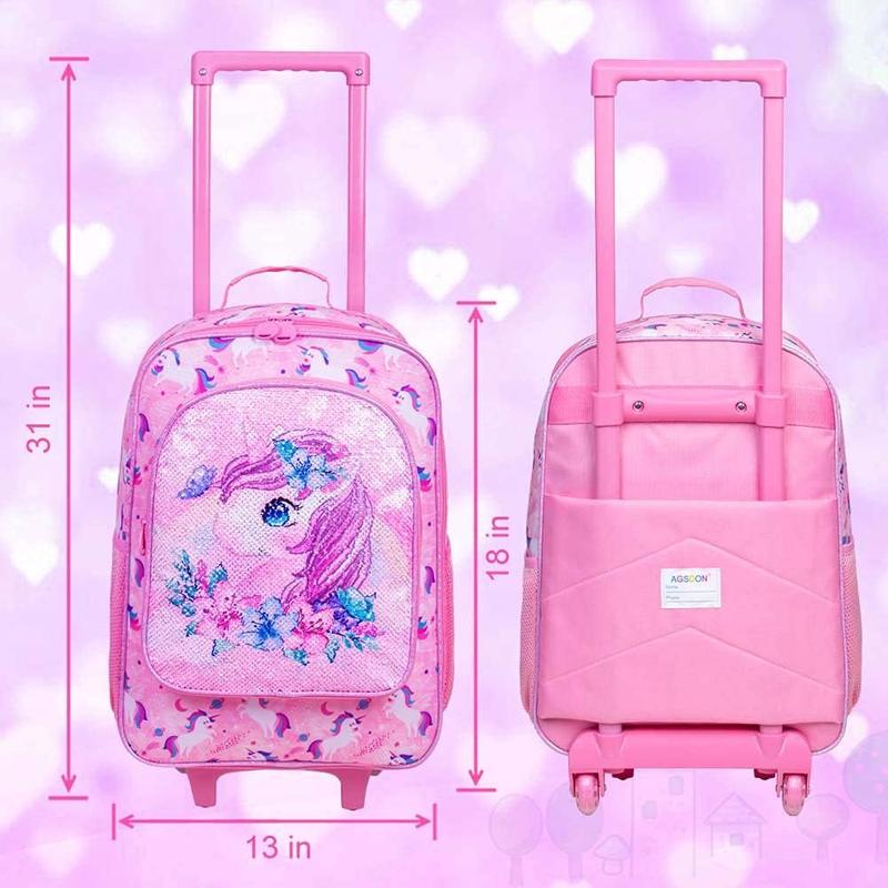 Luggage for Girls, Unicorn Suitcase Rolling with Wheels,Travel Carry on for   elementary