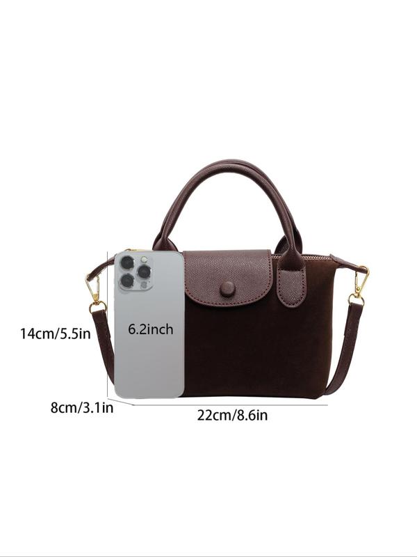 Women's Elegant Textured Design Crossbody Bag, Fashionable Solid Color Shoulder Bag for Daily Used, Casual Trendy Versatile High-quality Daily Commuting Bag