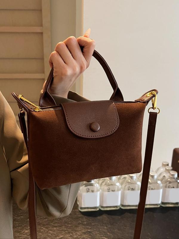 Women's Elegant Textured Design Crossbody Bag, Fashionable Solid Color Shoulder Bag for Daily Used, Casual Trendy Versatile High-quality Daily Commuting Bag