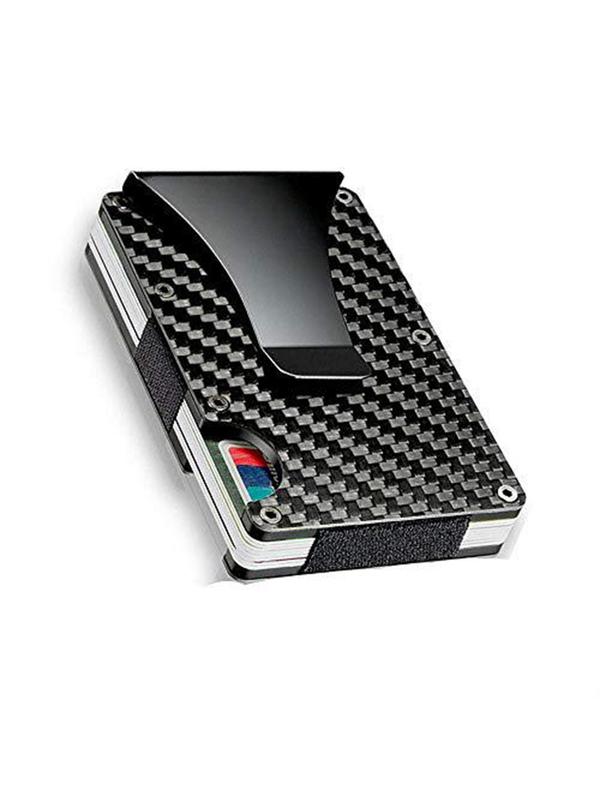 Men's Carbon Fibre Anti-theft Business Card Holder, Aluminum Alloy Card Holder, Rfid Blocking Card Holder