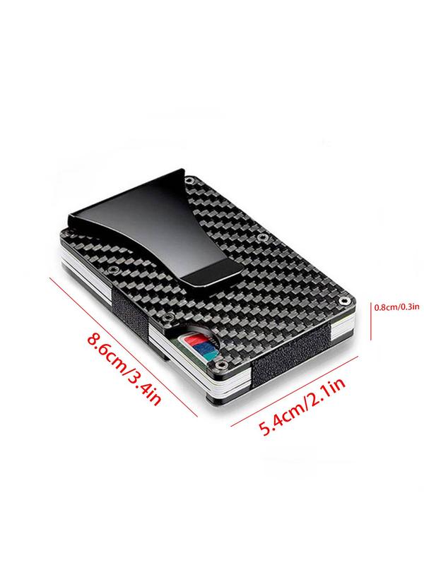 Men's Carbon Fibre Anti-theft Business Card Holder, Aluminum Alloy Card Holder, Rfid Blocking Card Holder