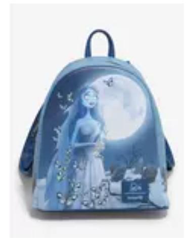 Loungefly Corpse Bride Emily Butterflies Glow-In-The-Dark Mini Backpack