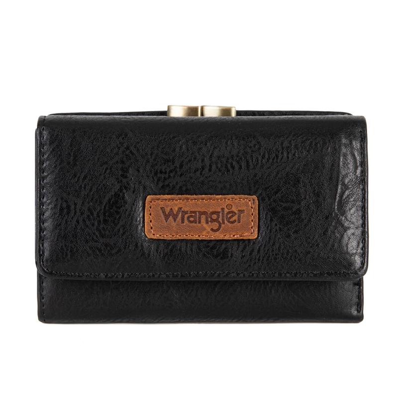 Wrangler Womens Trifold Wallet Card Cases & Money Organizers with Credit Card Holder Wallet & Coin Pouch for Women