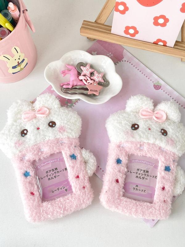 Cute Cartoon Rabbit Design Card Holder, Creative Card Holder, Photo Storage Bag for Women & Girls, Gift for Friends