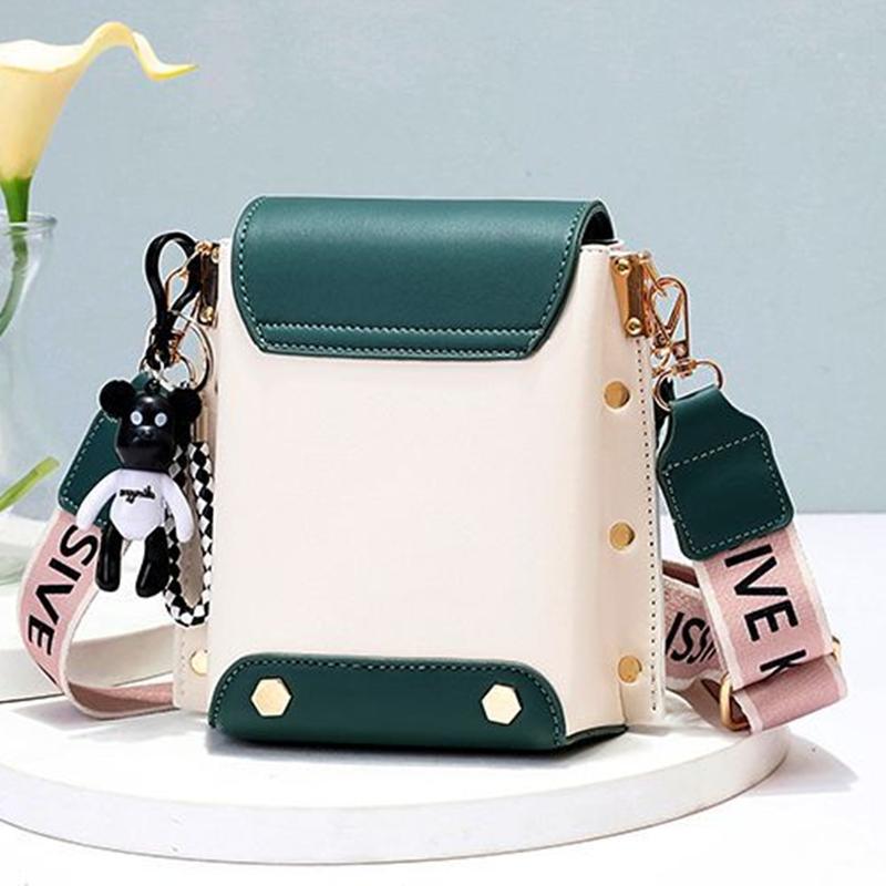 Women Mini Plaid Mobile Phone Bag Mini Rivet Crossbody Bag Fashion Chain Handbag & Purse