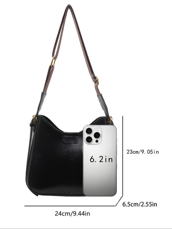 Women's Elegant Minimalist Retro Crossbody Bag, Fashionable Large Capacity Shoulder Bag for Daily Used, Casual Trendy Versatile Vintage Daily Commuting Bag