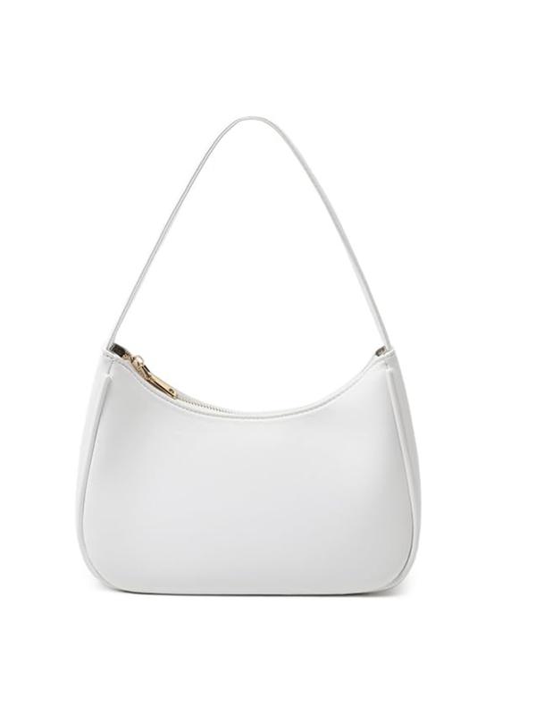 Women's Solid Color Handbag, Simple Plain Underarm Bag for Daily Used, Summer Fashion All-match Underarm Bag