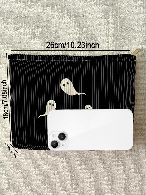 Cartoon Ghost Pattern Makeup Bag, Casual Fashion Multi-functional Storage Bag, Travel Makeup Bag, Suitable for Women and All Kinds of Occasions