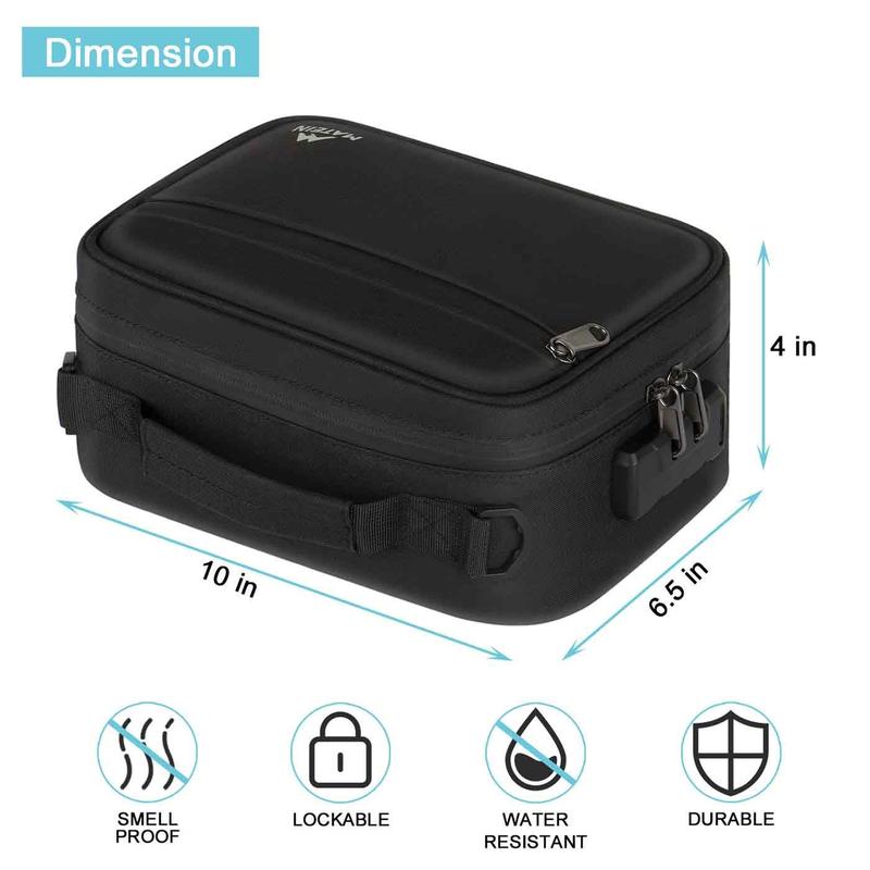 Odor Proof Bags,Smell Proof Box Container with Combination Lock and Detachable Shoulder Strap for Daily Usage Travel Organiser