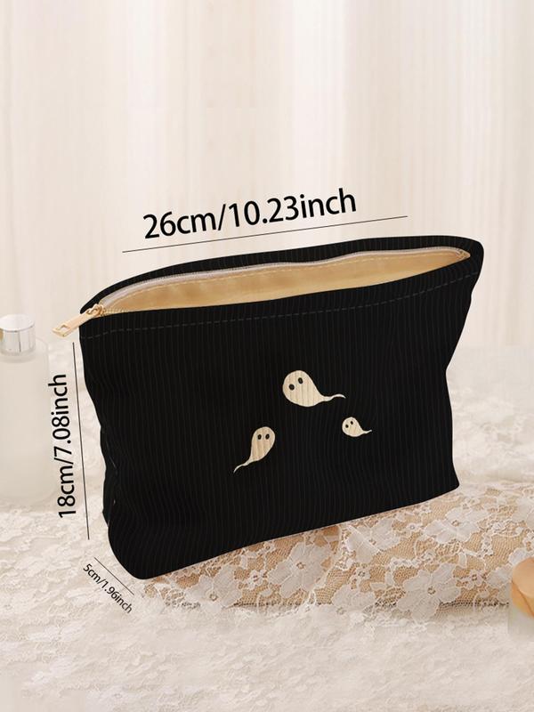 Cartoon Ghost Pattern Makeup Bag, Casual Fashion Multi-functional Storage Bag, Travel Makeup Bag, Suitable for Women and All Kinds of Occasions