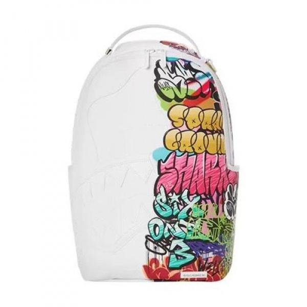 Graffiti Backpack Shark Bag Large-Capacity Backpack