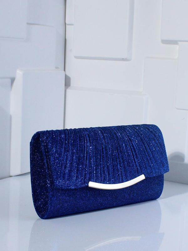 Women's Elegant Contrast Sequin Evening Bag, Exquisite Trendy Chain Strap Clutch Bag, Fashionable Bag for Party Decoration