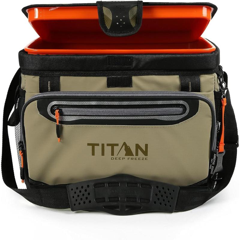 Titan Deep Freeze Cooler Zipperless Hardbody Cooler - Deep Freeze Insulation, HardBody Liner, and SmartShelf