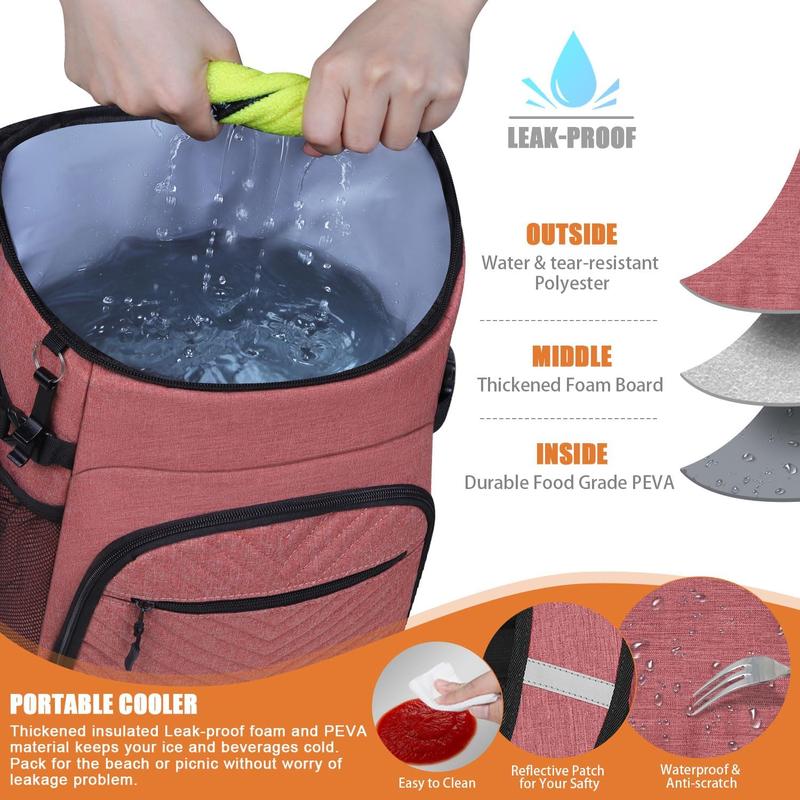 [Limited time deal]Cooler Backpack Insulated Leakproof Waterproof Backpack Cooler Bag 30 45 Cans, Large Capacity Lightweight Travel Camping Beach Backpack Cooler Ice Chest for Men and Women