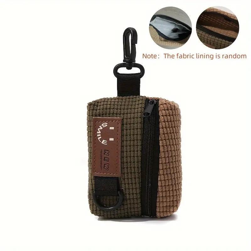 Portable Small Bag with Zipper, 1 Count Lightweight Coin Purse, Multipurpose Earphone Bag, Storage Bag for Home & Travel