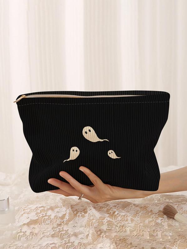 Cartoon Ghost Pattern Makeup Bag, Casual Fashion Multi-functional Storage Bag, Travel Makeup Bag, Suitable for Women and All Kinds of Occasions