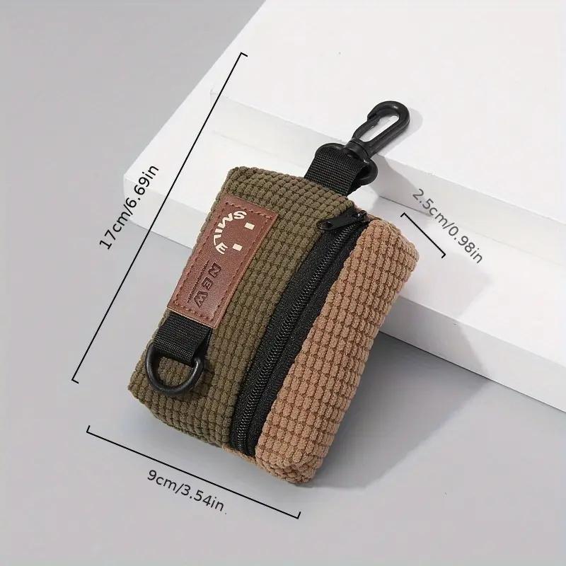 Portable Small Bag with Zipper, 1 Count Lightweight Coin Purse, Multipurpose Earphone Bag, Storage Bag for Home & Travel